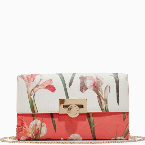 Ted Baker London Handbags - SALE Ted Baker Coral Iris Flower Crossbody Chain Purse